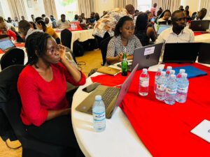 Enumerators and research assistants during questionnaire training for field data collection in Uganda